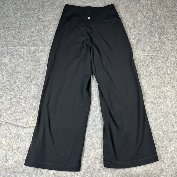 Lululemon Pants Align Wide Leg Crop 23” Womens 4 Black Yoga Athleisure - Picture 10 of 11
